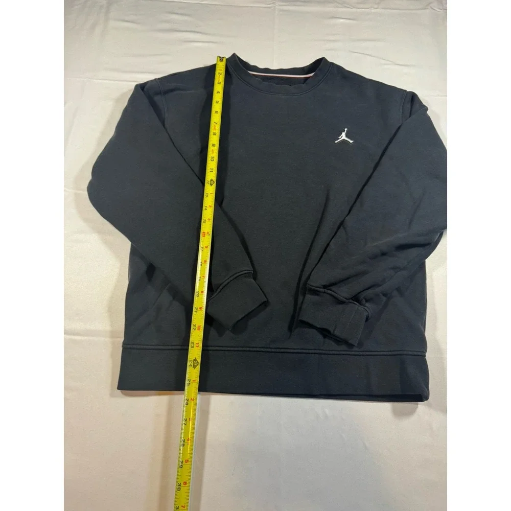 Jordan Men's Fleece Sweatshirt Black Small Crew Neck Jumpman Logo